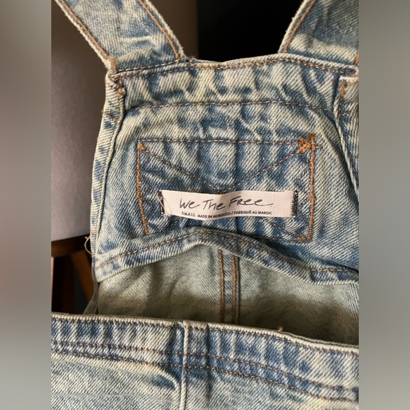 NWT FREE PEOPLE WE THE FREE Overall Smock Mini Top In Oceanic MSRP $98 - Picture 8 of 10